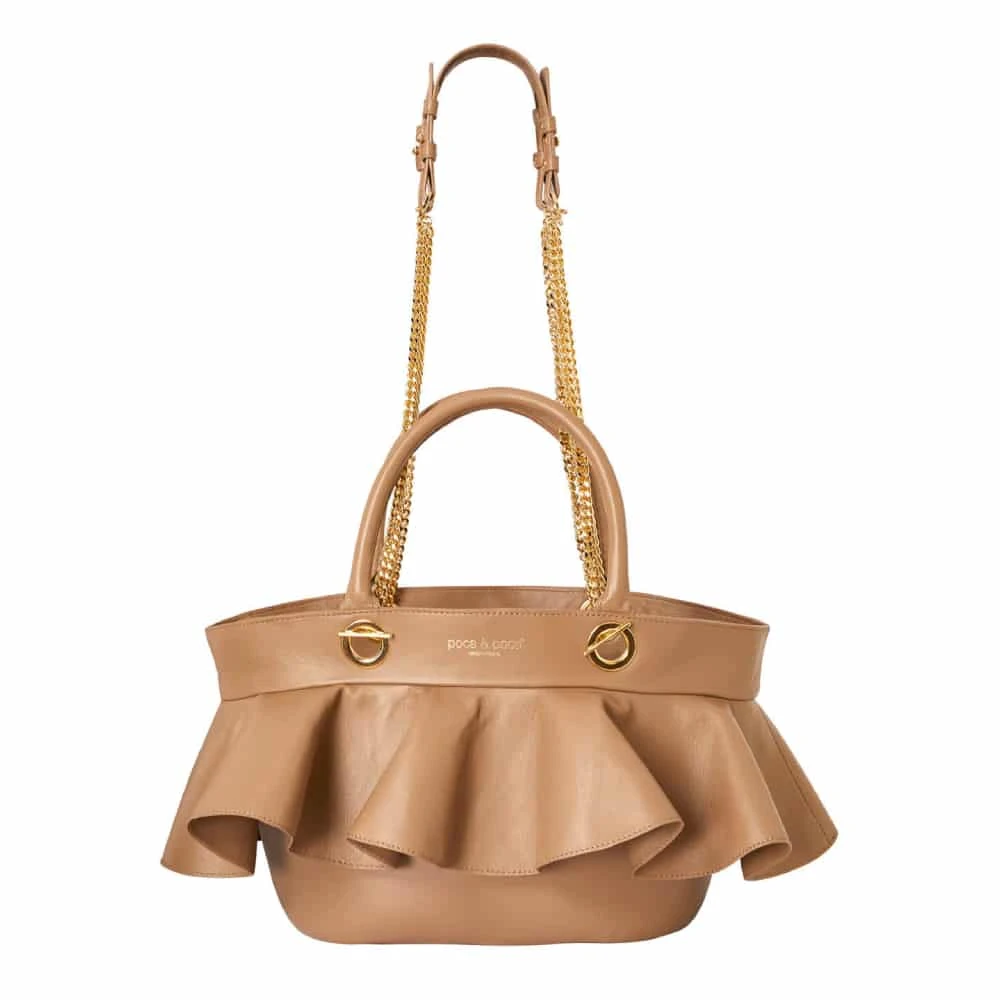 poca2021201 (7) Sleek peanut quilted leather bag Bags bag Luxury Shoes
