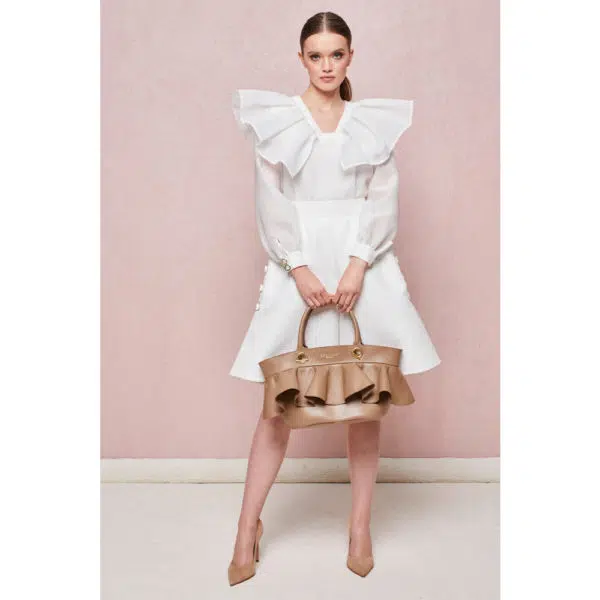 Poca & Poca Sleek peanut shopper bag, view 2