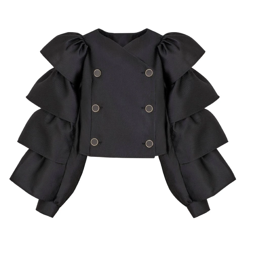 pocapoca20221 (12) Dark Monarch black blouse Clothing blouse Luxury Shoes
