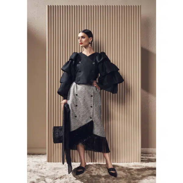 Poca & Poca Dark Monarch black blouse, view 2