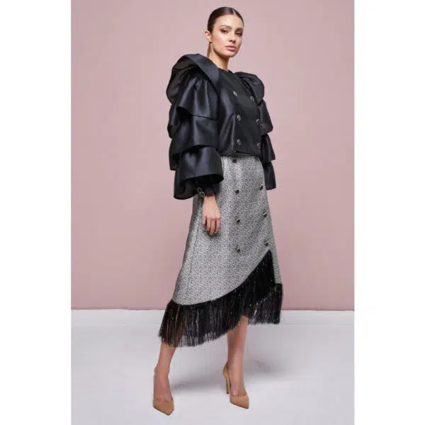 Poca & Poca Dark Monarch black blouse, view 3