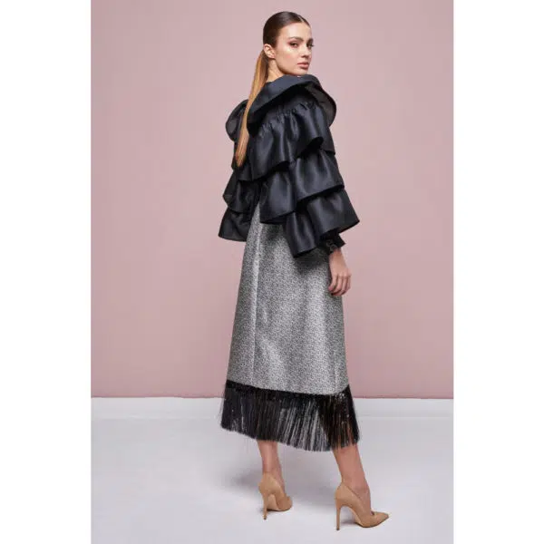 Poca & Poca Dark Monarch black blouse, view 4