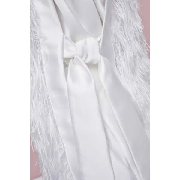 Poca & Poca Bird of paradise white feathery jacket, view 8