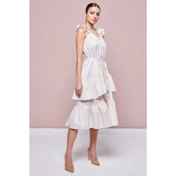 Poca & Poca Dandelion Fairy ivory cocktail dress, view 3