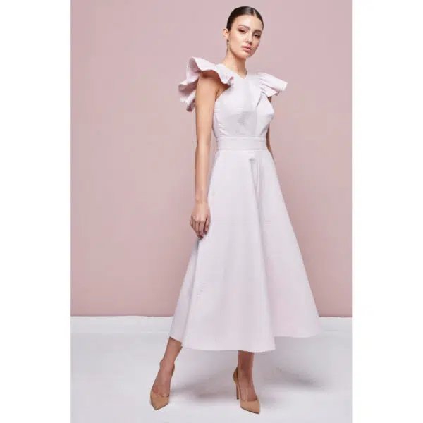 Poca & Poca Timid angel ivory wide leg jumpsuit, view 3
