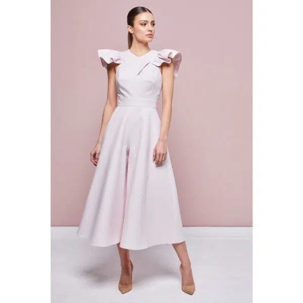 Poca & Poca Timid angel ivory wide leg jumpsuit, view 2