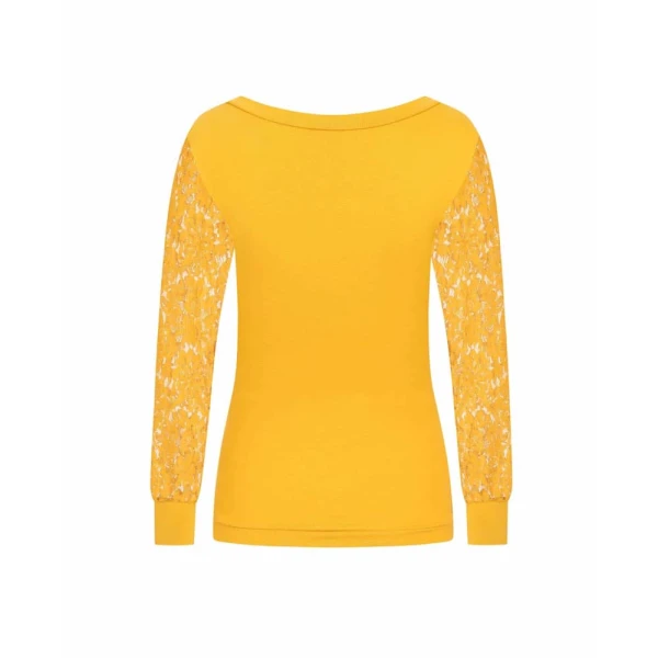 Mustard Yellow Cotton V-Neck Top Clothing cotton top Luxury Shoes 