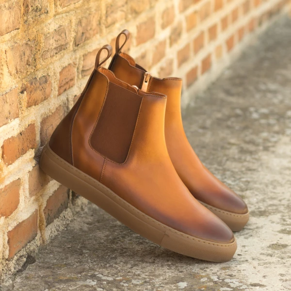 BURNISHING Chelsea Sport Shoe Men bespoke Luxury Shoes 