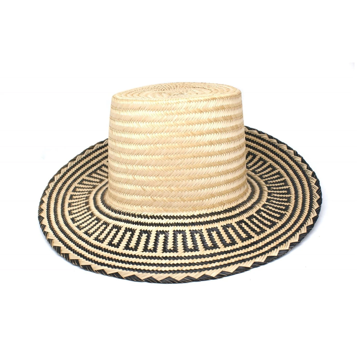 Andino Black Short Brim Straw Hat Hat WASHEIN_yythk (2) Andino Black Short Brim Straw Hat