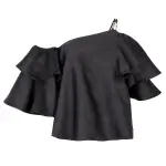 Poca & Poca Greek goddess black blouse