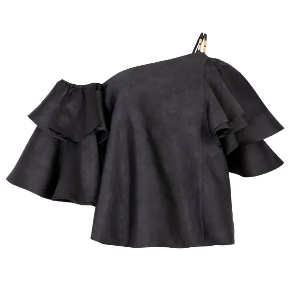 Poca & Poca Greek goddess black blouse