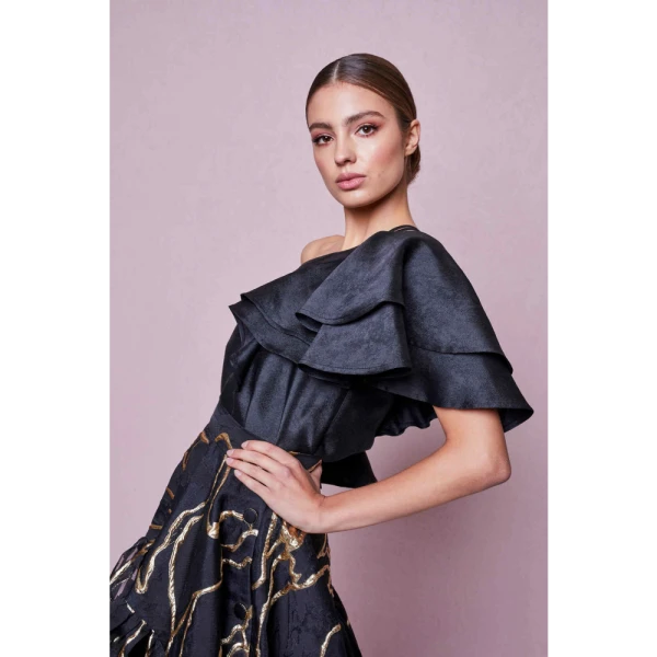 Greek goddess black blouse Clothing blouse Luxury Shoes 