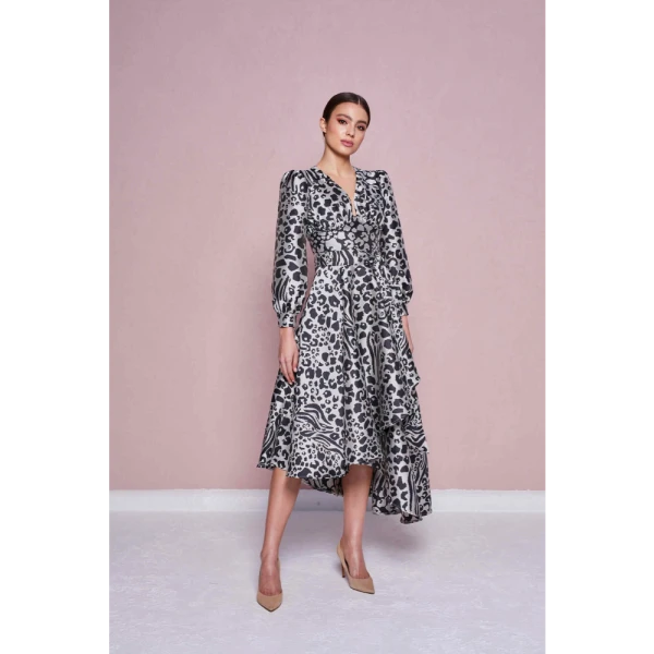 Jungle gardenia pink brown textured dress Clothing designer Luxury Shoes 