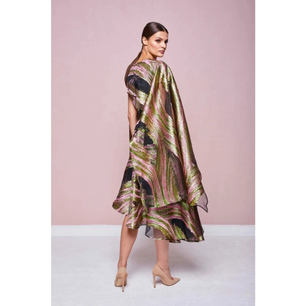 Jungle gardenia pink brown textured dress Clothing designer Luxury Shoes 
