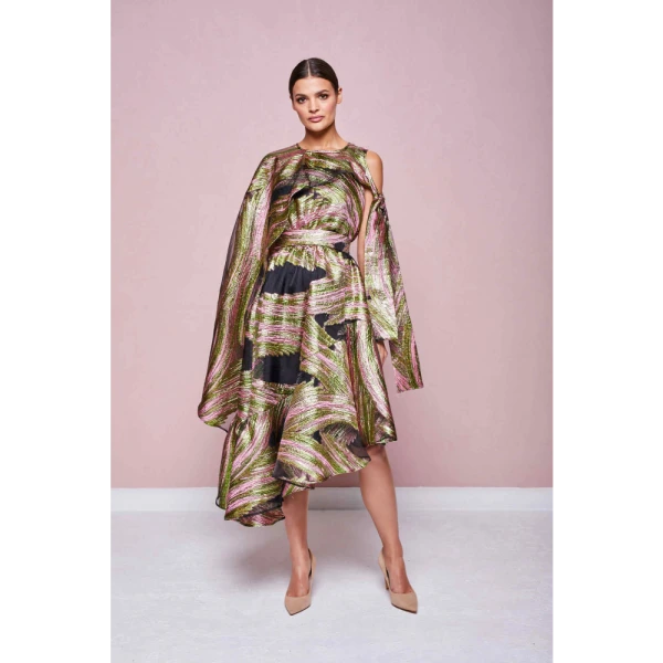 Jungle gardenia pink brown textured dress Clothing designer Luxury Shoes 