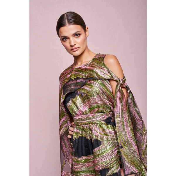 Jungle gardenia pink brown textured dress Clothing designer Luxury Shoes 