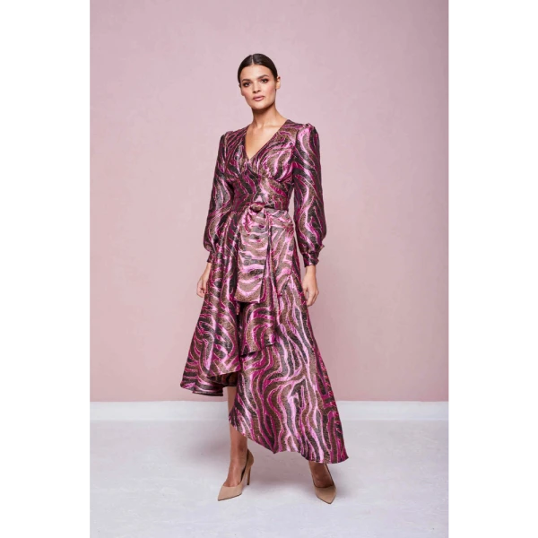 Jungle gardenia pink brown textured dress Clothing designer Luxury Shoes 