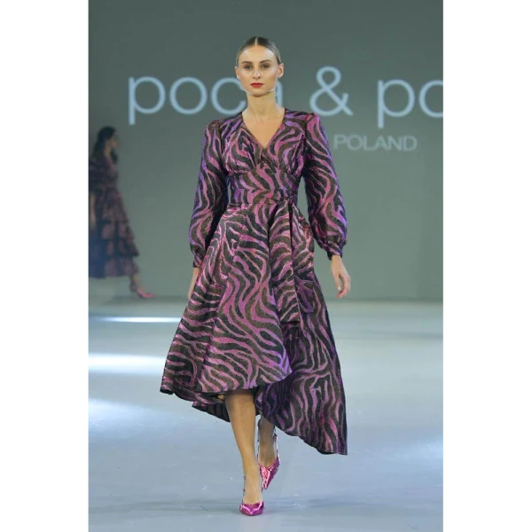 Jungle gardenia pink brown textured dress Clothing designer Luxury Shoes 