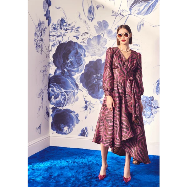 Jungle gardenia pink brown textured dress Clothing designer Luxury Shoes 