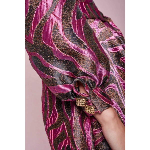 Jungle gardenia pink brown textured dress Clothing designer Luxury Shoes 