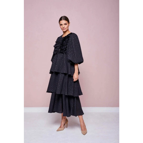 Jungle gardenia pink brown textured dress Clothing designer Luxury Shoes 