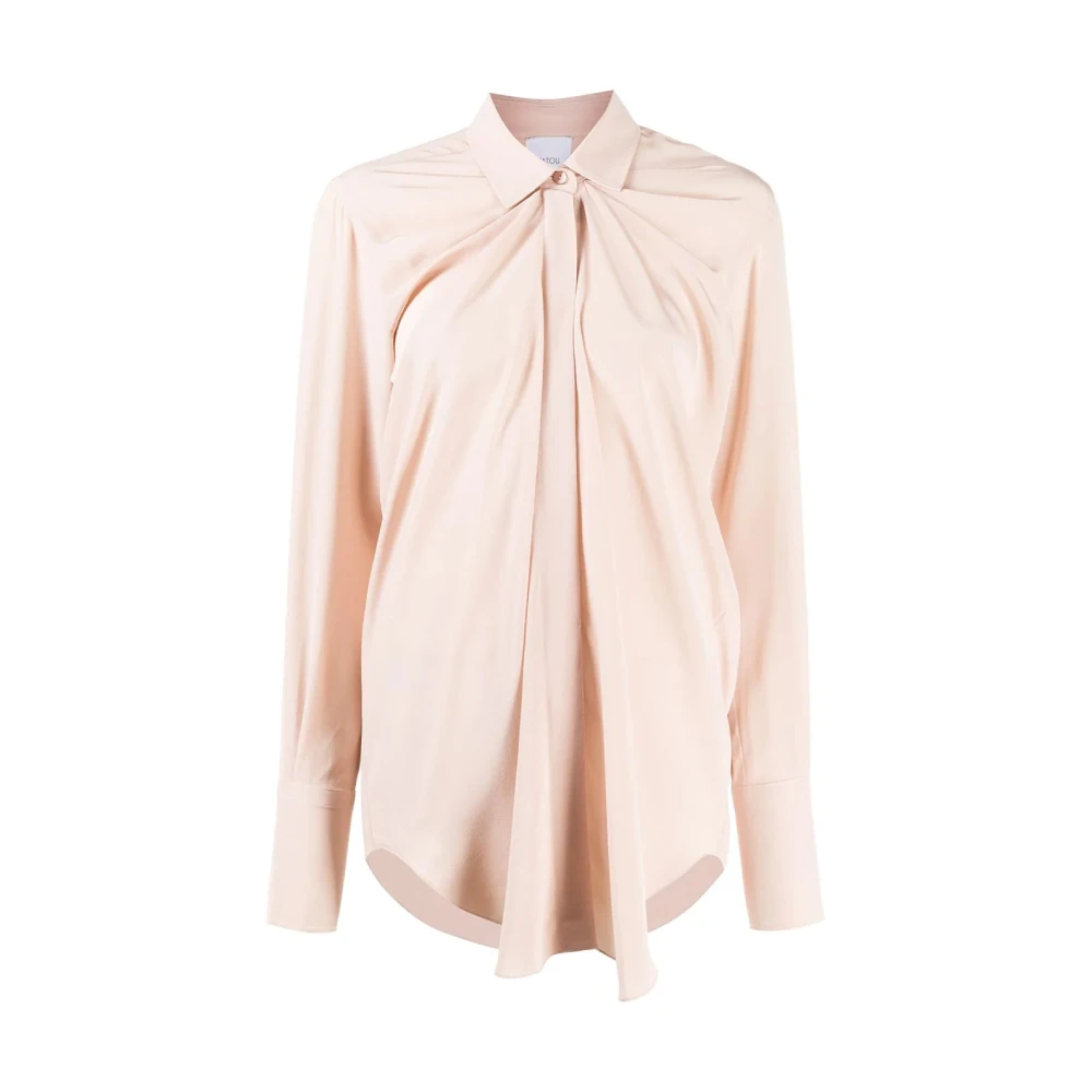 20222patou (6) Draped silk blouse Clothing blouse Luxury Shoes