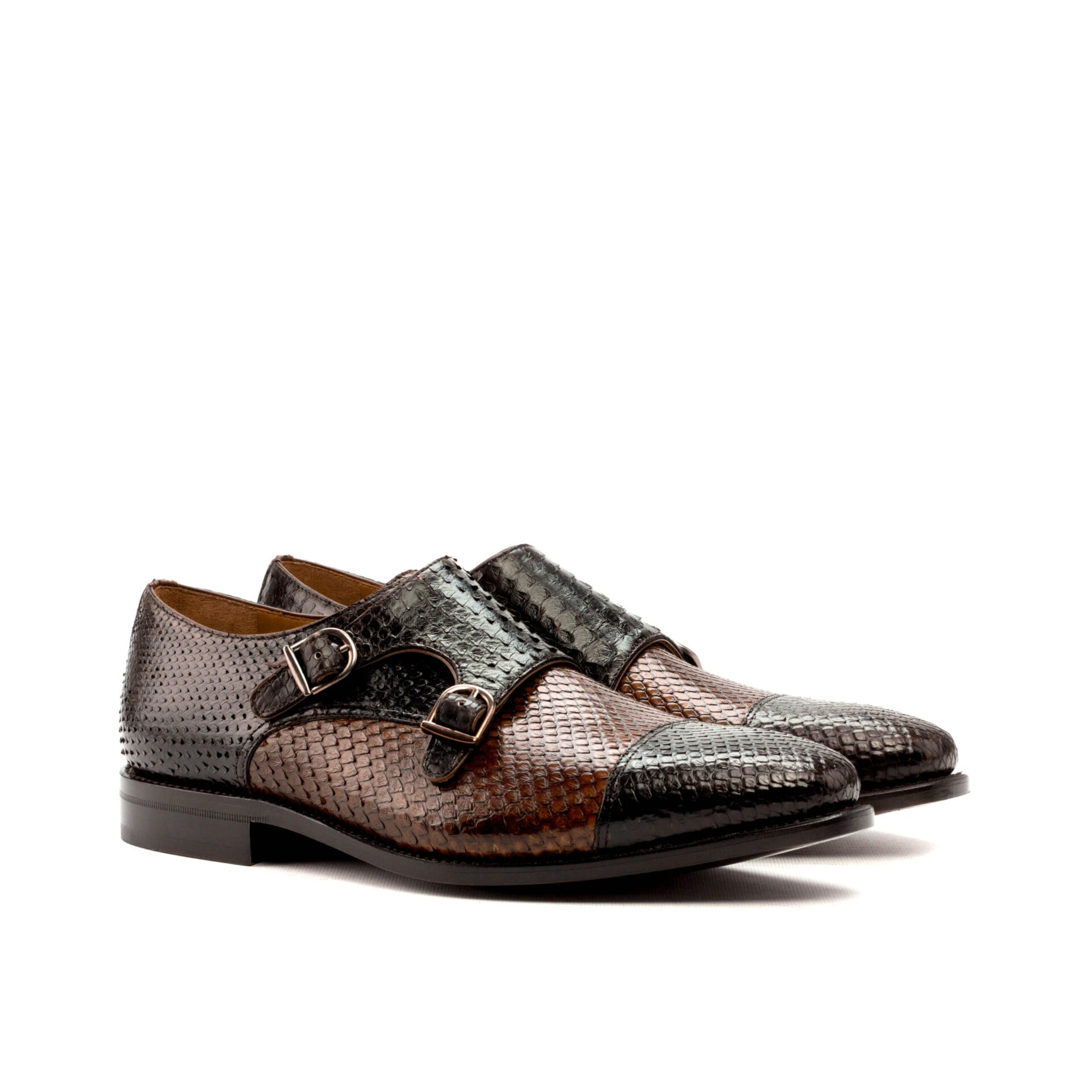 Brown Double Monk Shoe Brown Double Monk Shoe