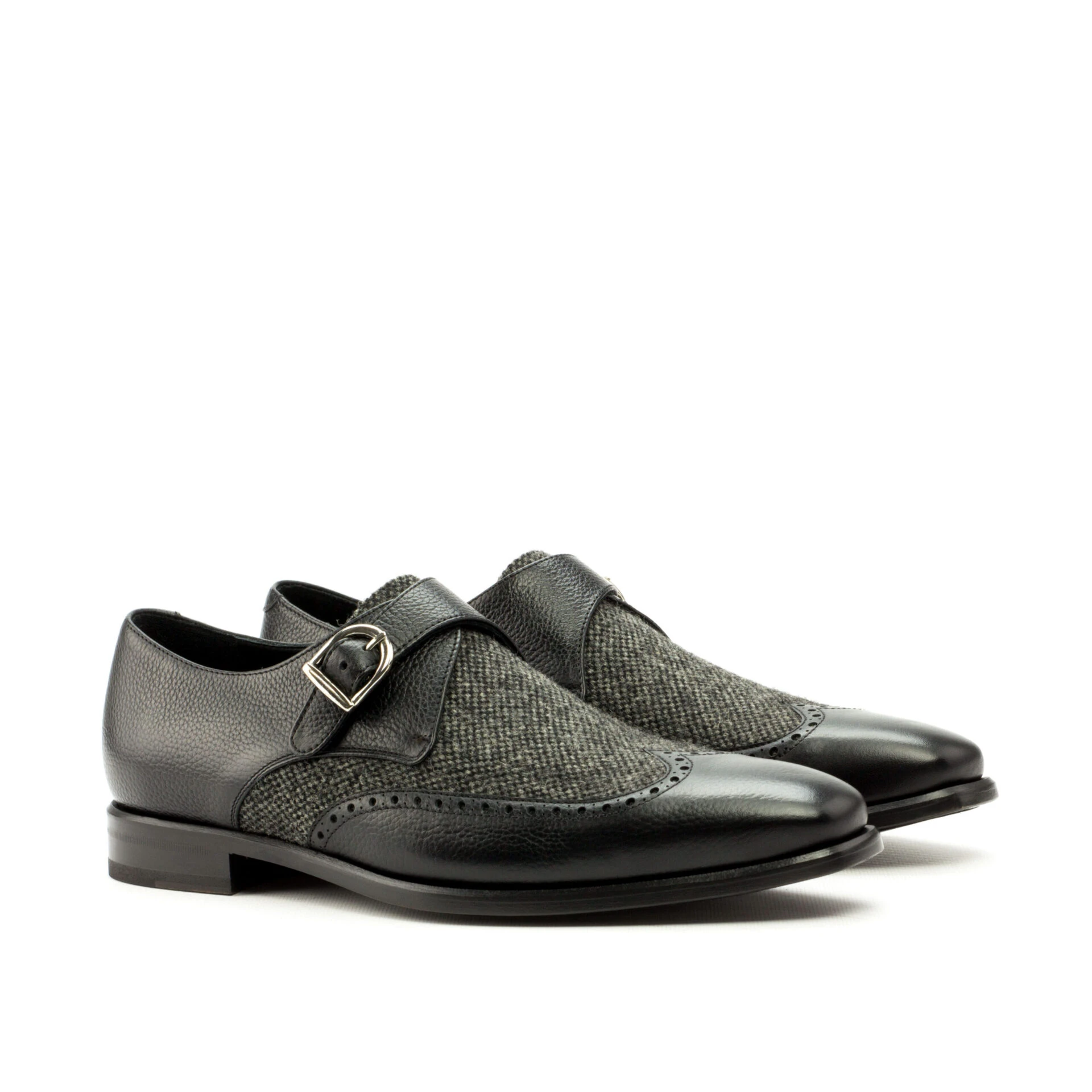 Gray Single Monk Shoe Gray Single Monk Shoe