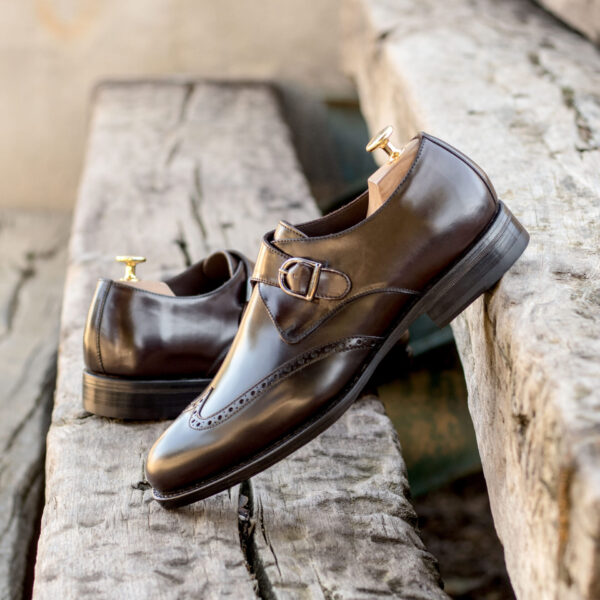  Luxury Handbags by you Cordovan Goodyear Welt Single Monk Shoe, view 4