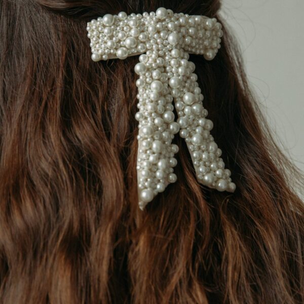 Jennifer Behr Donna Pearl Bow Barrette, view 3