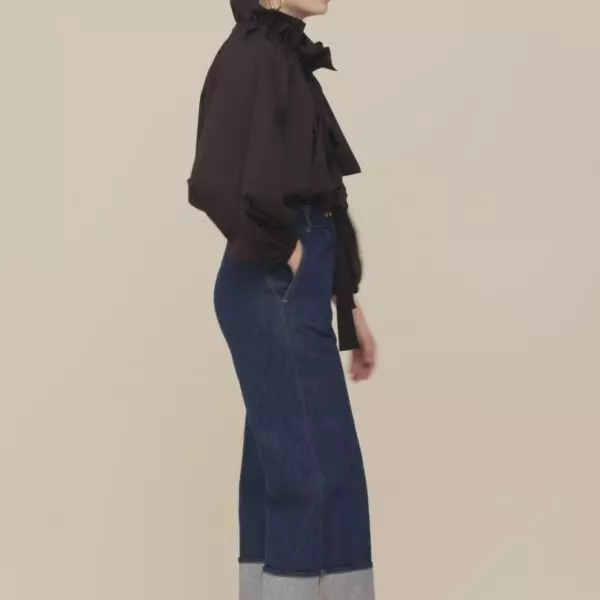 Patou Ruffled high neck blouse, view 4