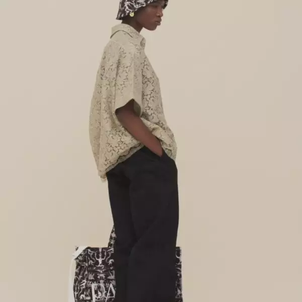 Patou Floral lace short sleeve blouse, view 3
