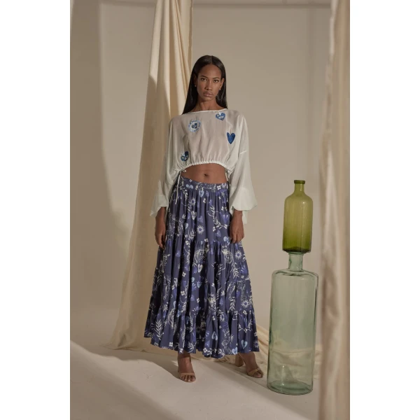 Kaira light blue blouse Clothing blouse Luxury Shoes 