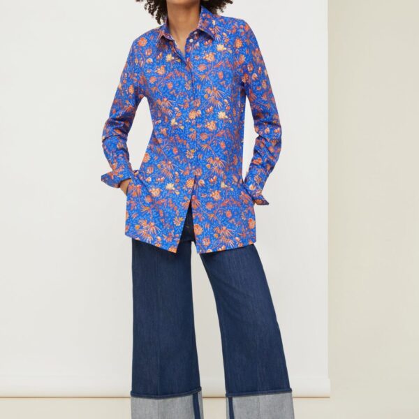 Patou Printed shirt in organic cotton, view 4