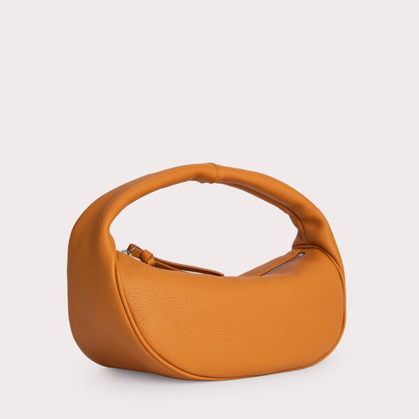 By Far Cush caramel flat grain leather bag, view 4