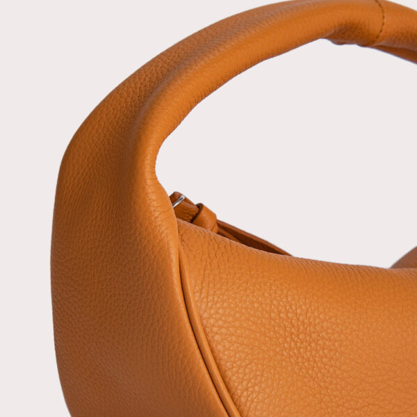 By Far Cush caramel flat grain leather bag, view 6