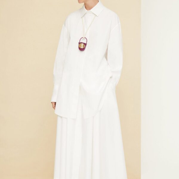 Patou Mini shirt dress in organic cotton, view 2