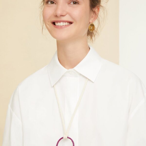 Patou Mini shirt dress in organic cotton, view 3