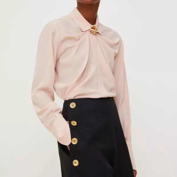 Patou Draped silk blouse, view 2
