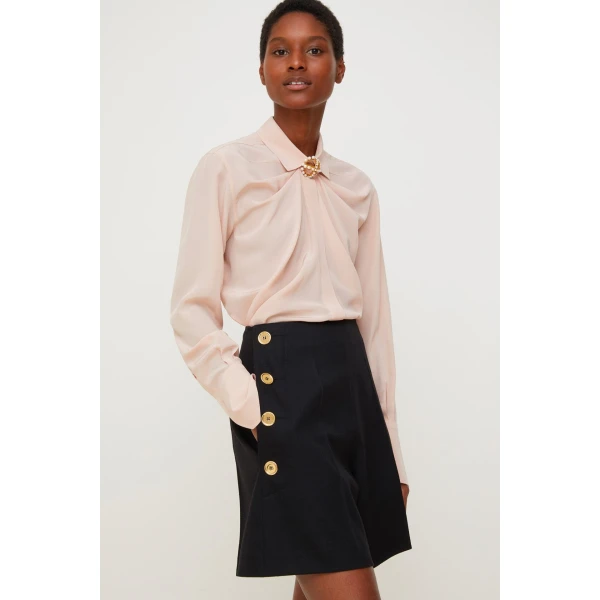 Draped silk blouse Clothing blouse Luxury Shoes 