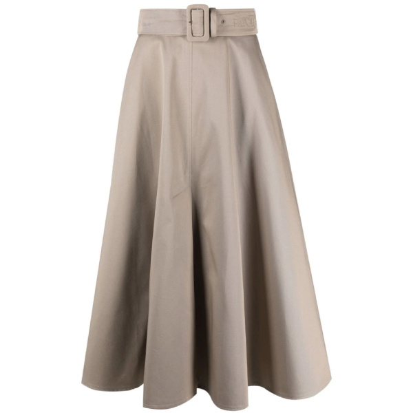 Belted flared midi skirt Clothing midi skirt Luxury Shoes 