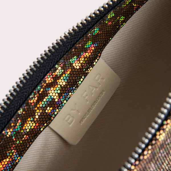 By Far Rachel disco bronze hologram leather bag, view 5