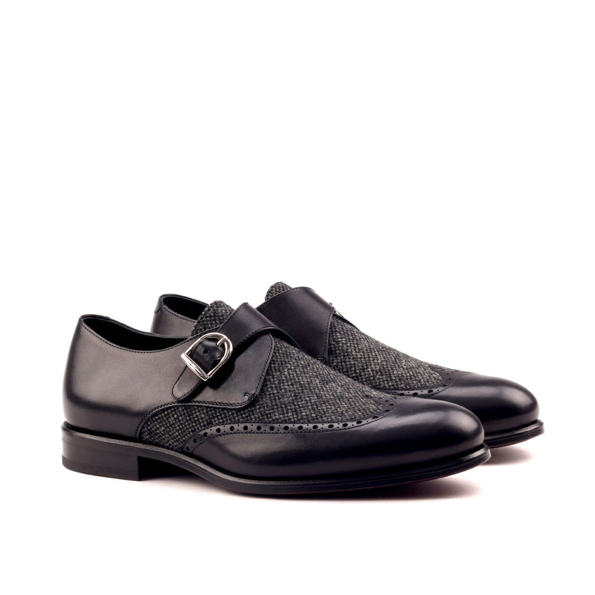 Gray Single Monk Shoe Gray Single Monk Shoe