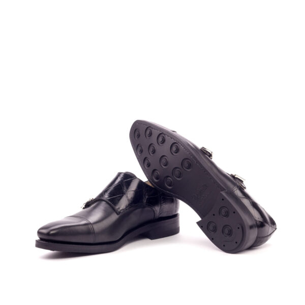  Luxury Handbags by you Black Double Monk Shoe, view 3