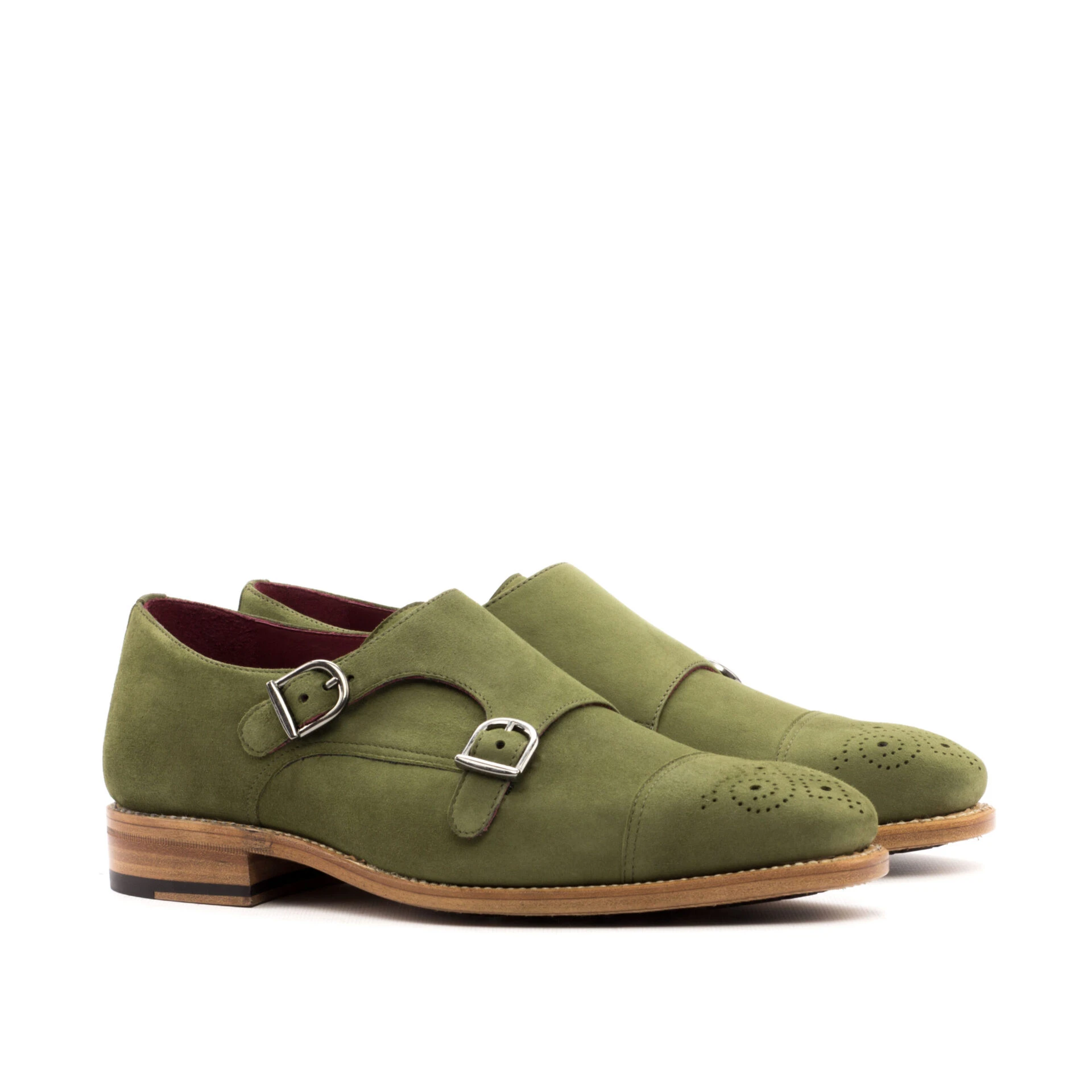 Green Double Monk Shoe Green Double Monk Shoe