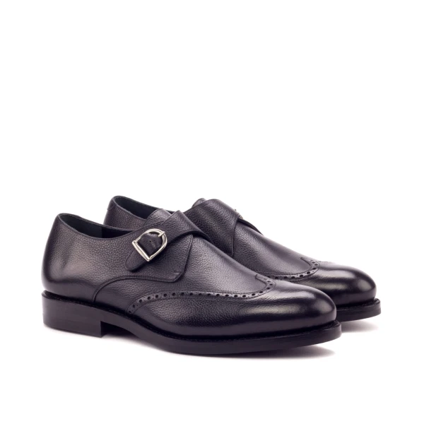 Black Single Monk Shoe