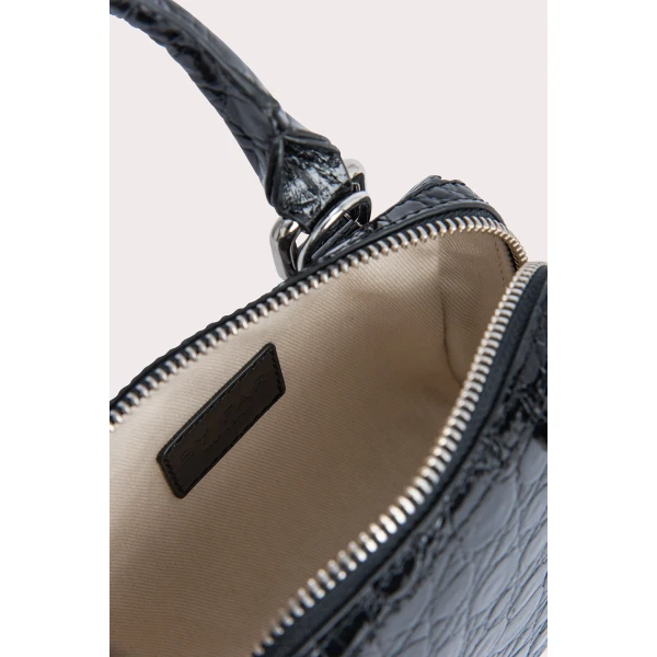 Dora black circular croco embossed leather bag Bags bag Luxury Shoes 