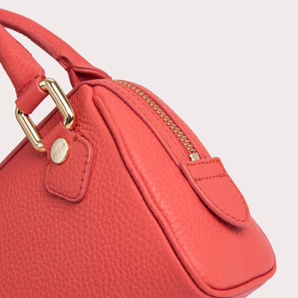 By Far Dora coral flat grain leather bag, view 5