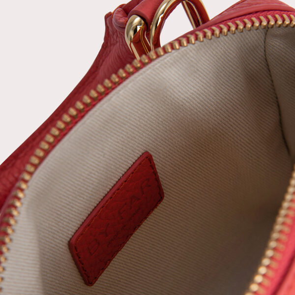 By Far Dora coral flat grain leather bag, view 6