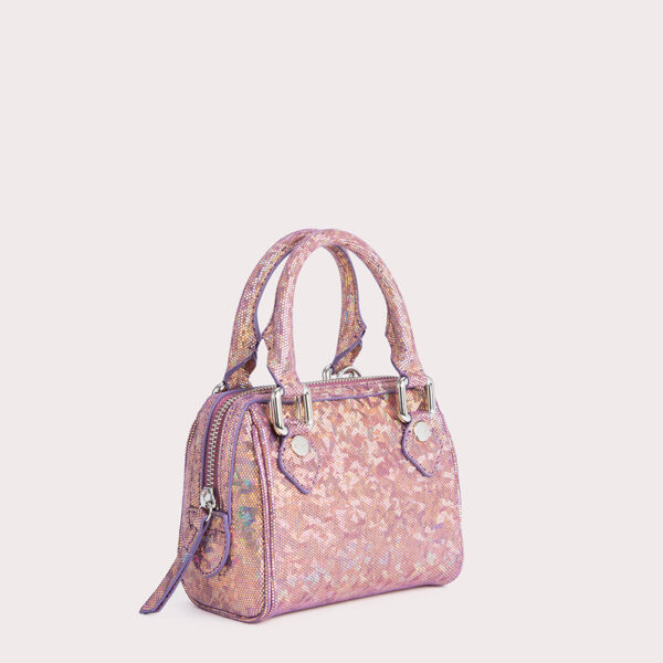 By Far Dora disco violet hologram leather bag, view 4